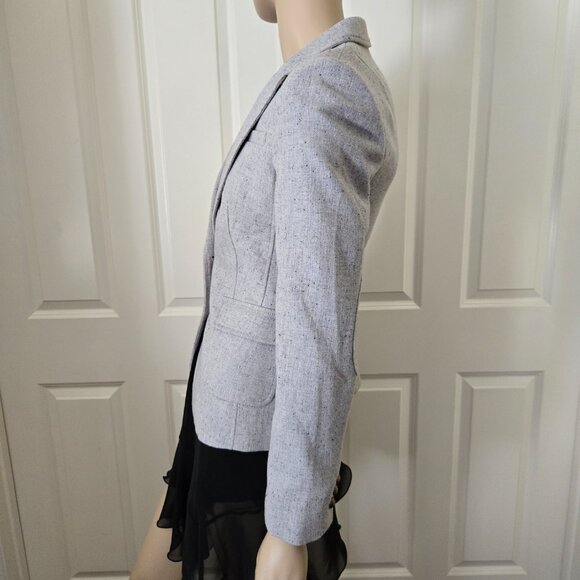 Banana Republic Equestrian Style Jacket SZ 2P Speckled Gray - Picture 3 of 11